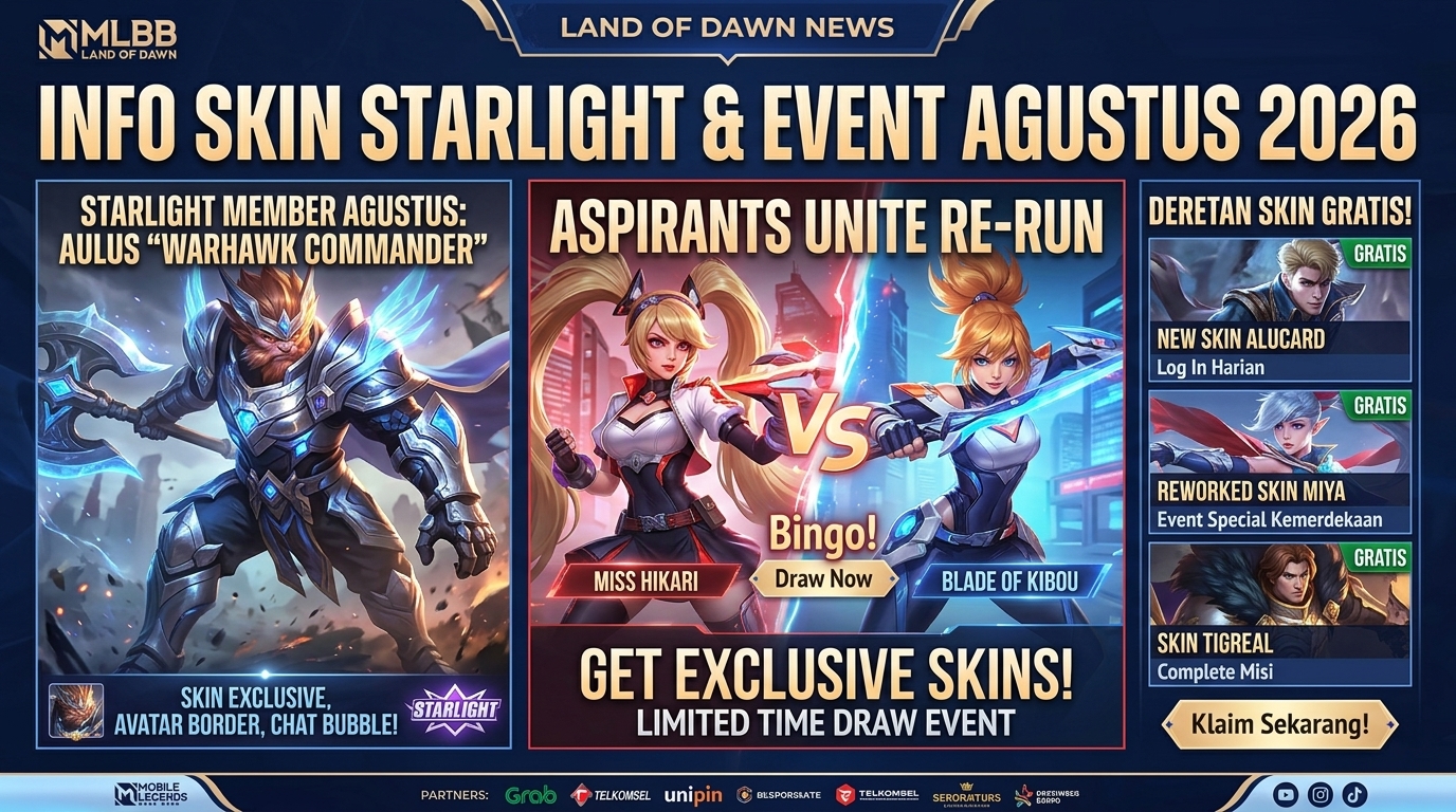 Bocoran Event MLBB Agustus 2026: Deretan Skin Eksklusif Menanti