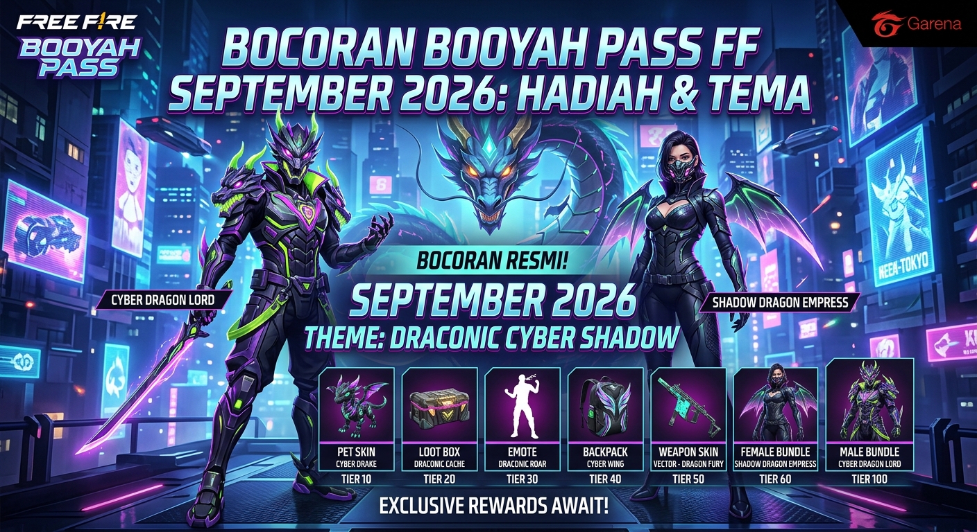 Bocoran Booyah Pass FF September 2026: Hadiah & Tema